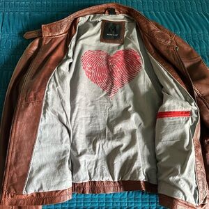 Mauritius Rich Brown Leather Outerwear